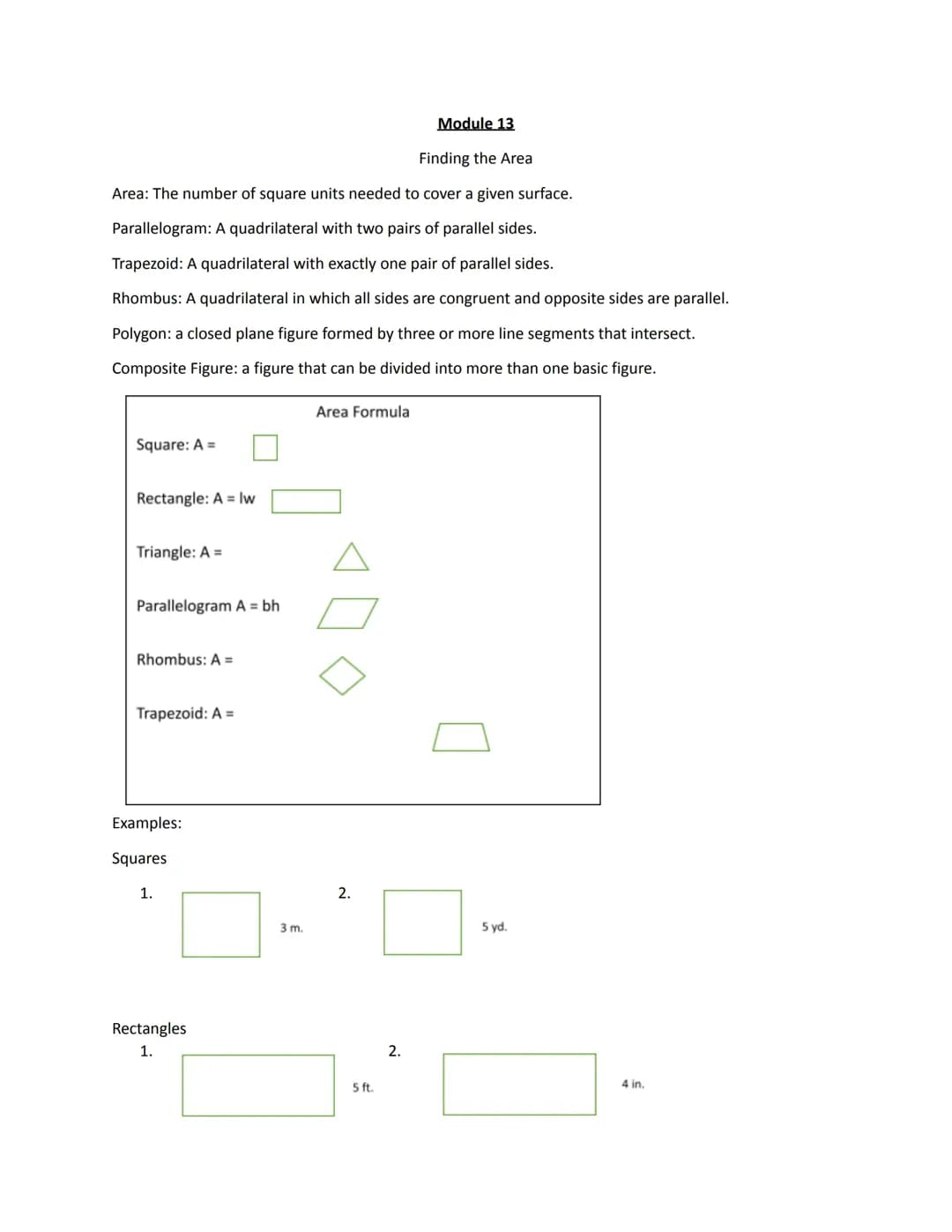 Module 13:  Study Guide Questions For Review