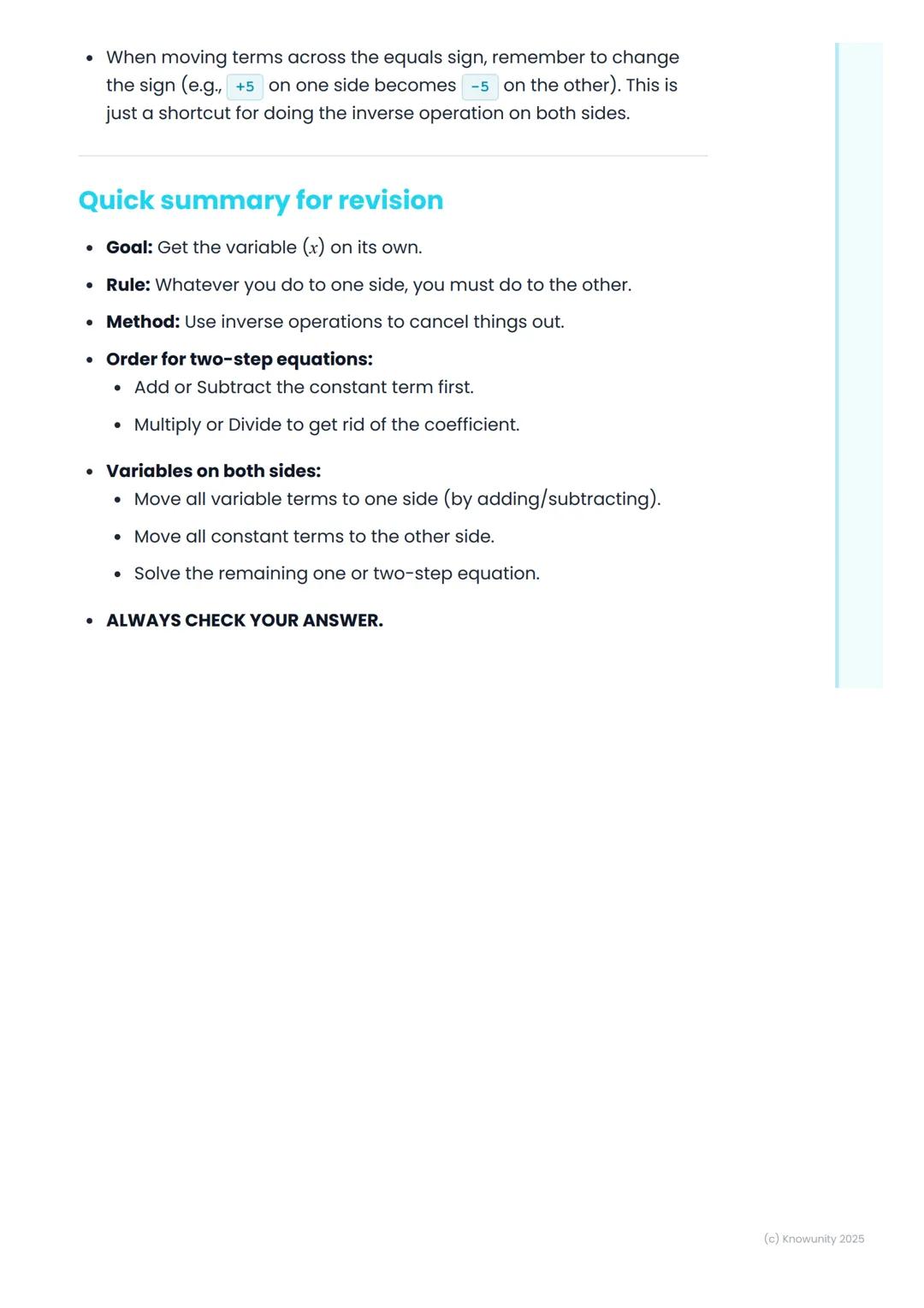 # Linear Equations

## What are linear equations?

Linear equations are like puzzles where you have to find a missing
number. The missing nu