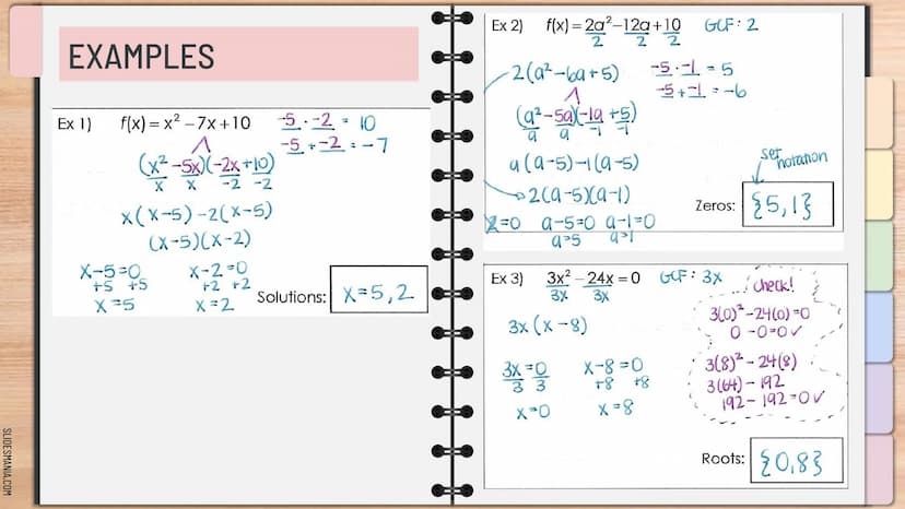 SLIDESMANIA.COM
Quadratic Formula:
For ax² +bx+c=0₂
X=
- b ± √b² - 4ac
2a
MathBits.com
E33
QUADRATICS
Algebra 1
Knowunity SLIDESMANIA.COM
So
