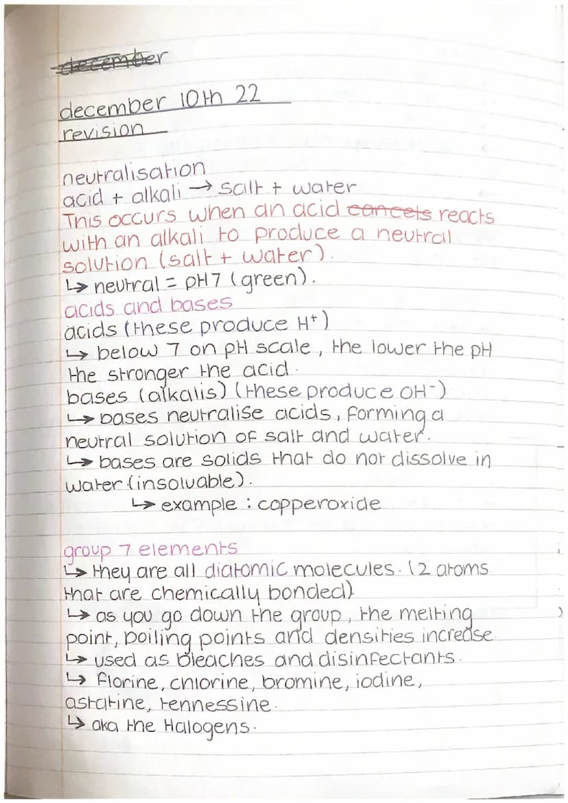 S
0
ACIDS. BASES
Reactions w acids.
acid + metal → salt + hydrogen
examples:
hydrochloric acid + magnesium →
magnesium chloride + hydrogen
s