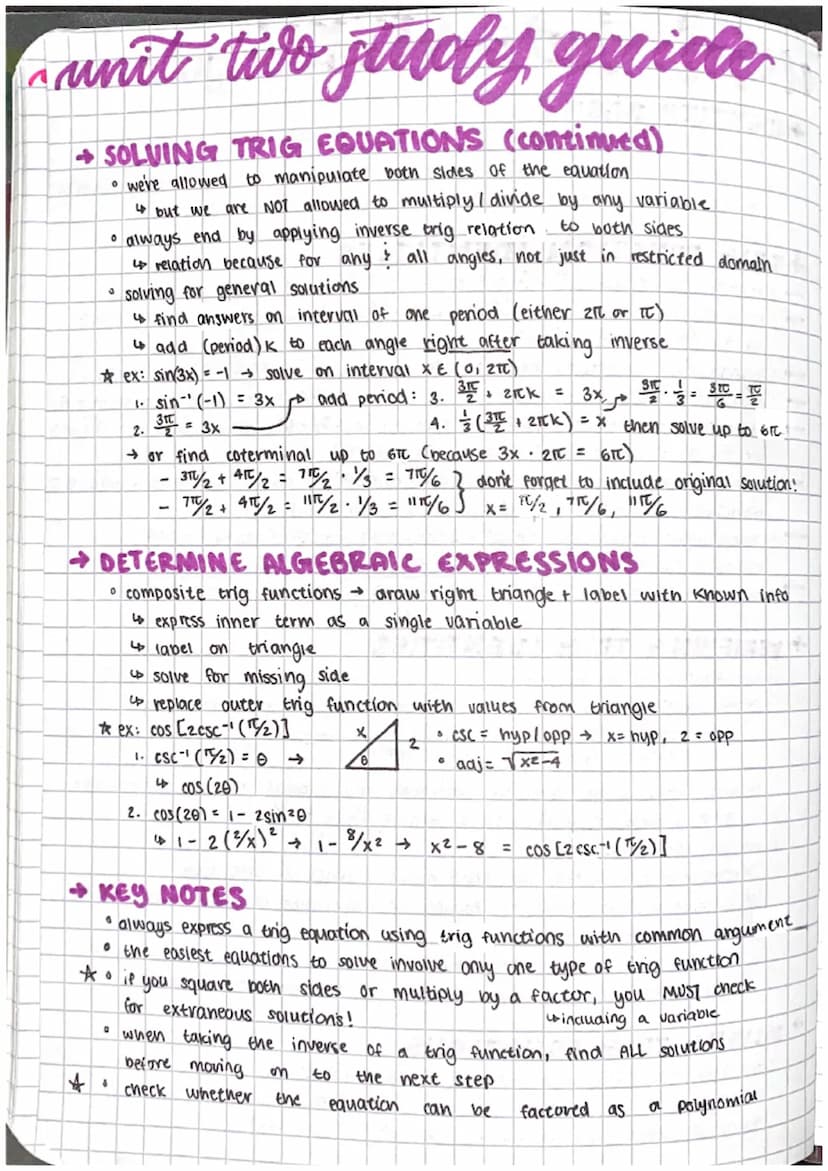 unit two STUDY guide
IDENTITY BASICS
x+1=X or
• true for any input variable →
tane
4
•rationalizing is also an identity: no variables but st