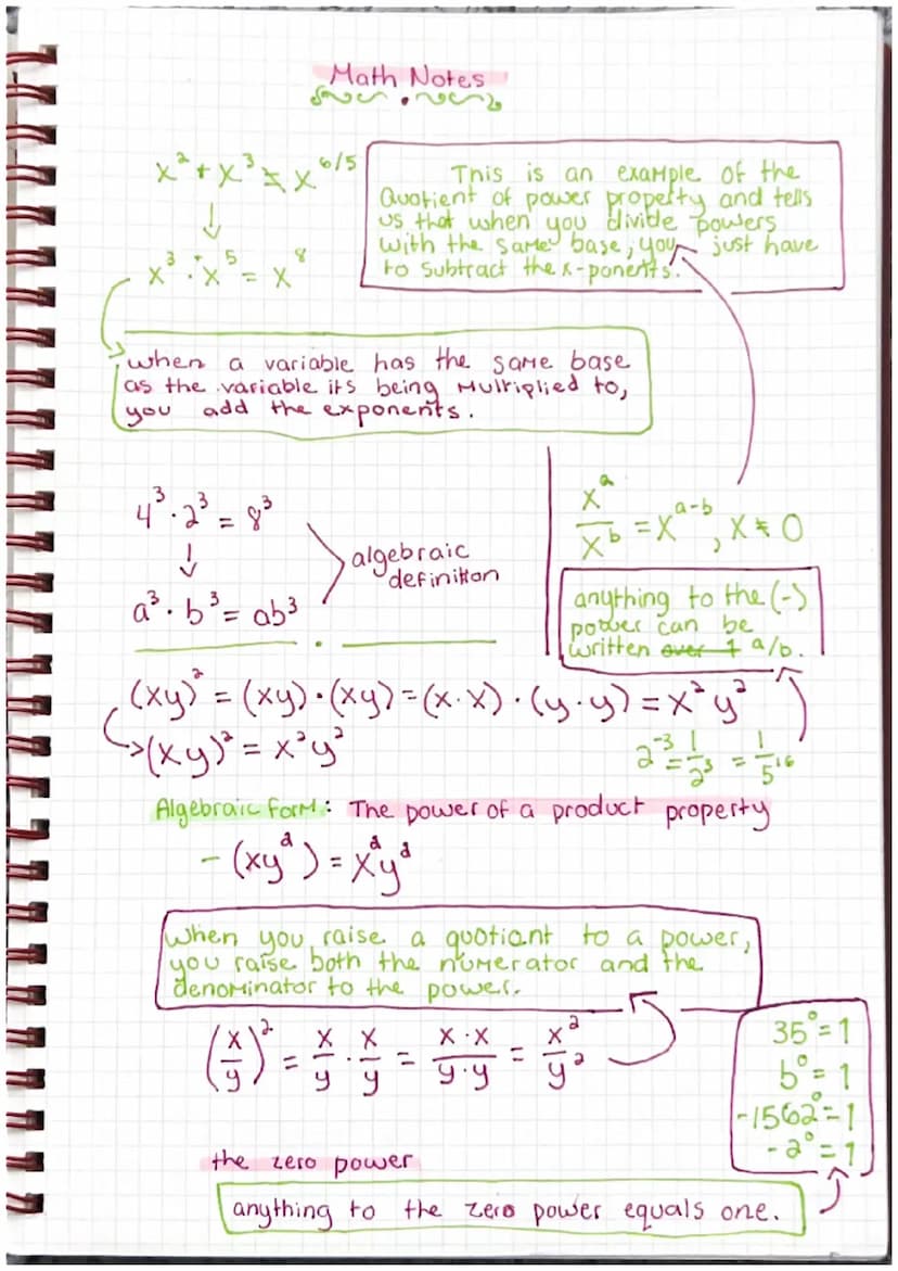 63-4=
(6¹2)
Math Notes!
veroves
3
2²³-12² = 12.12.12. 2.2.2
(2·12)· (2-13). (2·12) -
(> (12-2)²³ = 24²
The power of products properties
Expo