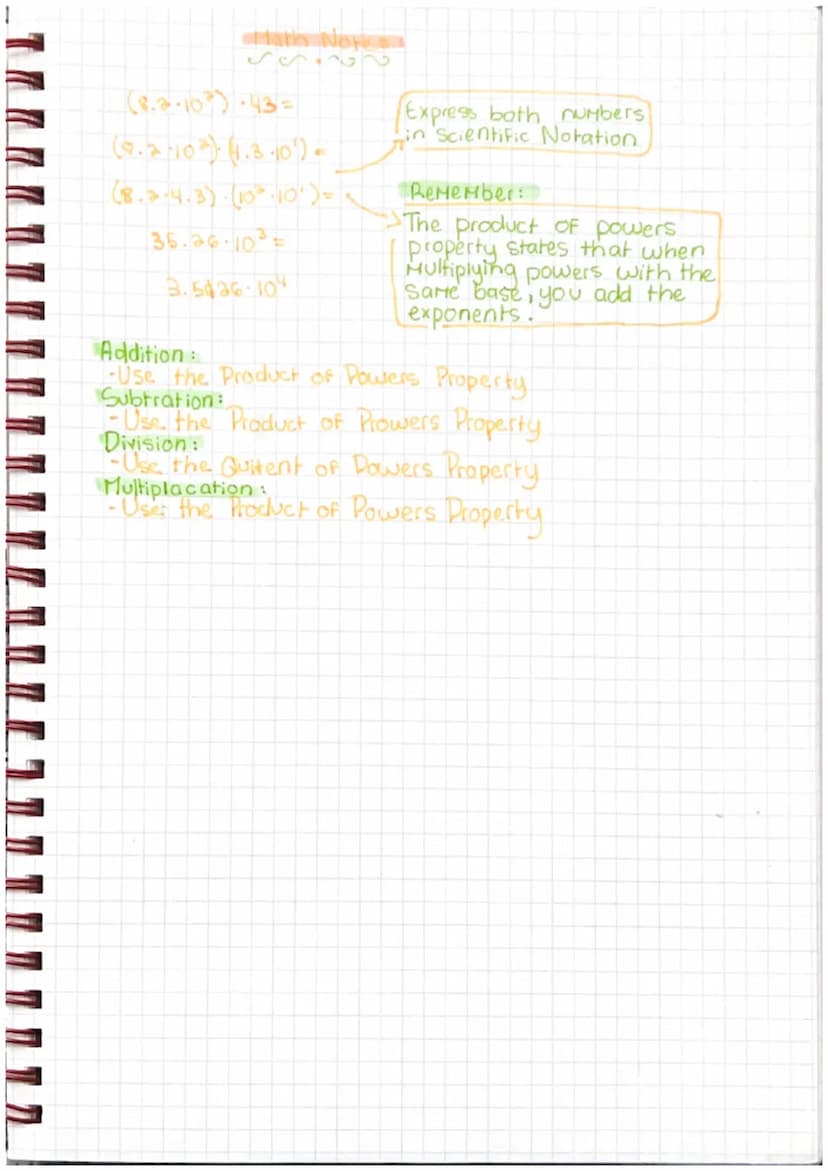 63-4=
(6¹2)
Math Notes!
veroves
3
2²³-12² = 12.12.12. 2.2.2
(2·12)· (2-13). (2·12) -
(> (12-2)²³ = 24²
The power of products properties
Expo