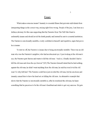 Know Tale Tell Heart Essay thumbnail