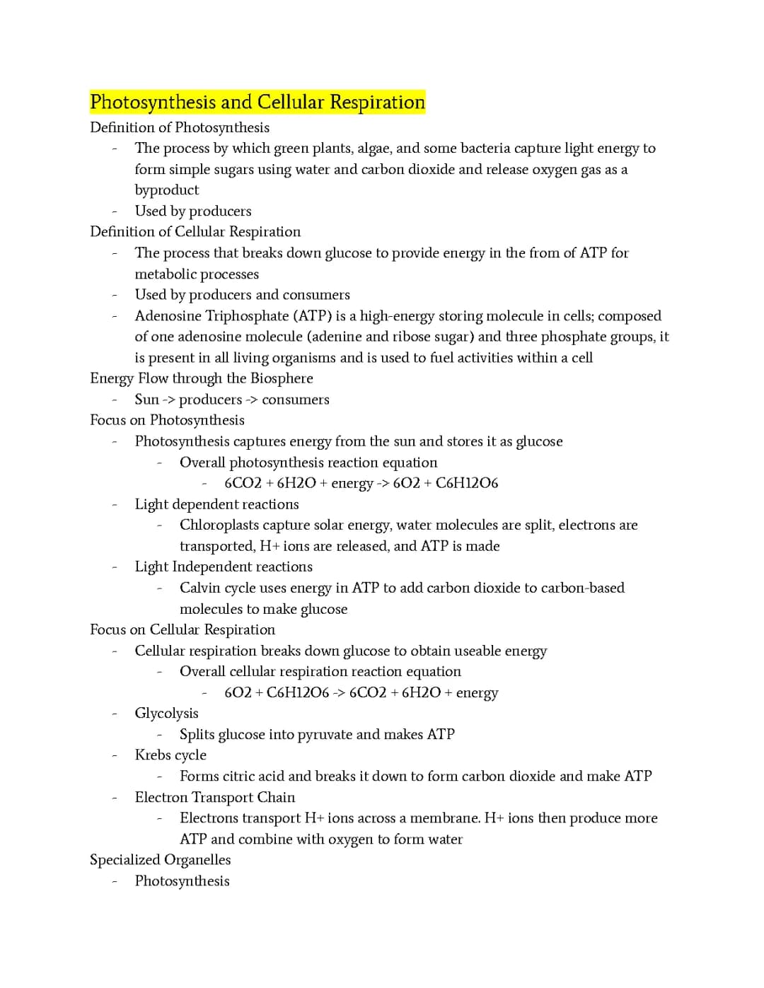 How Photosynthesis and Cellular Respiration Work Together!