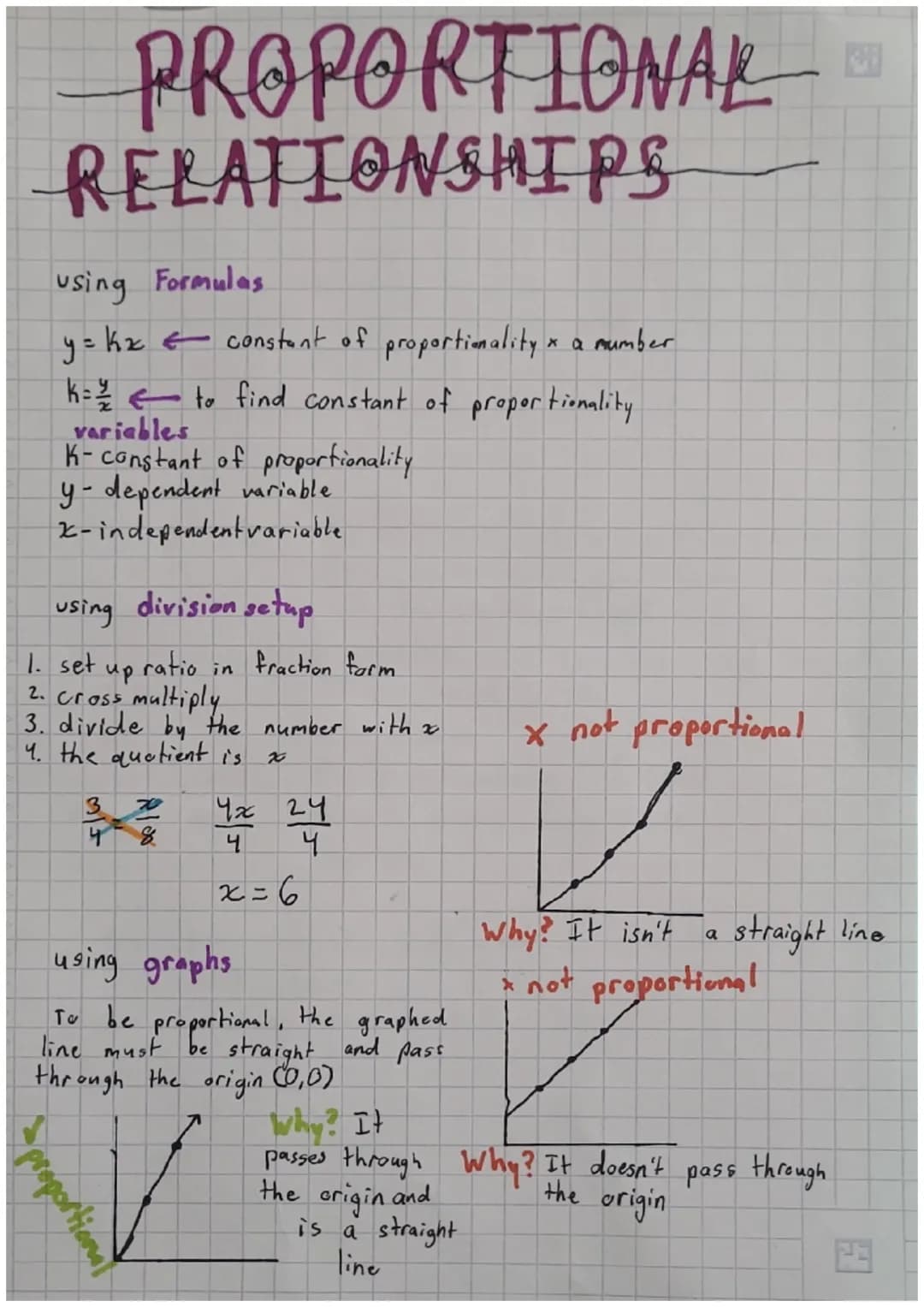 PROPORTIONAL
RELATIONSHIPS
Using Formulas
y = K₂ & constant of proportionality x a number
k = 1/2 to find constant of proportionality.
varia
