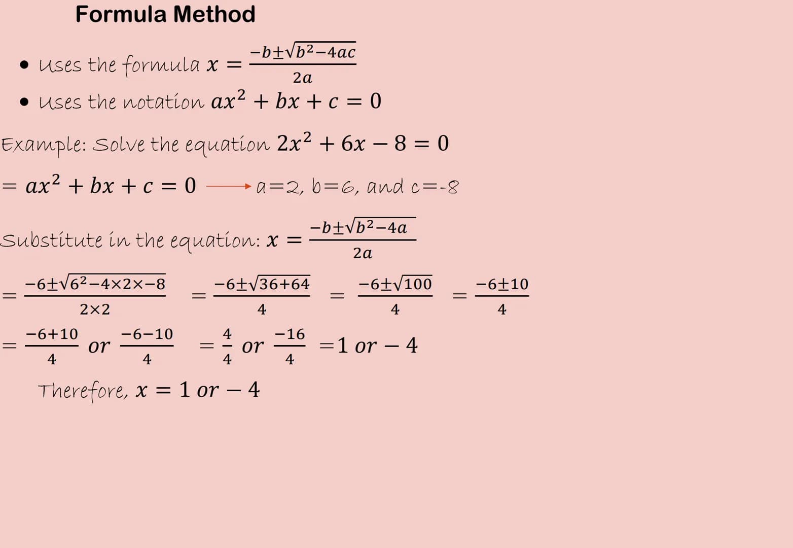 QUADRATIC EQUATIONS
▪ Methods of Factorization
Factorization Method.
Completing the square Method.
Formula Method.
r
2
FACTORIZATION
usually