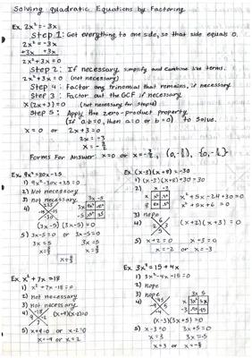 Know Solving Quadratic Equations by Factoring thumbnail