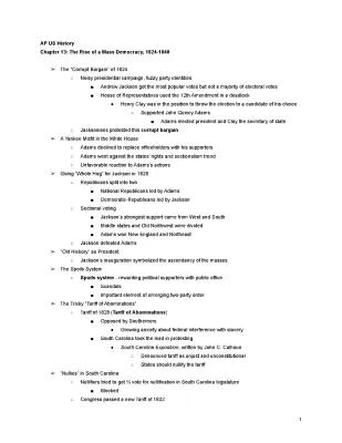 Know APUSH | Chapter 13: The Rise of a Mass Democracy Notes thumbnail