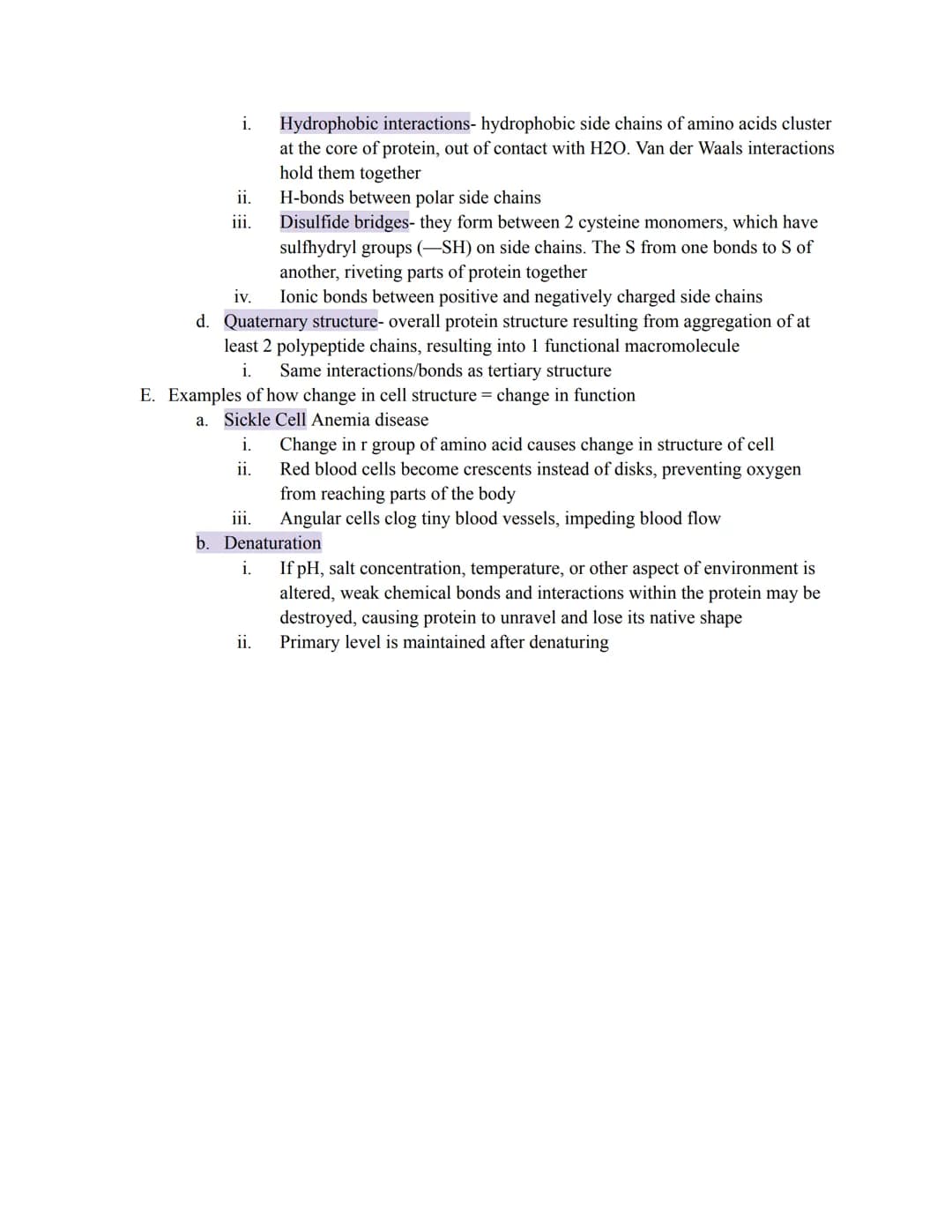 AP Biology
Campbell's Section 3.5
Proteins Structure and Functions
Proteins have many structures, resulting in a wide range of functions
A. 