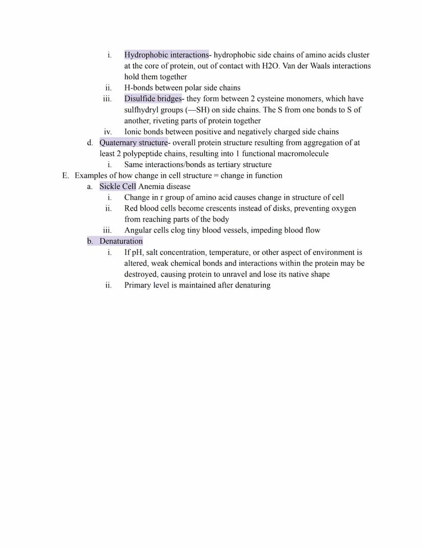 AP Biology
Campbell's Section 3.5
Proteins Structure and Functions
Proteins have many structures, resulting in a wide range of functions
A. 