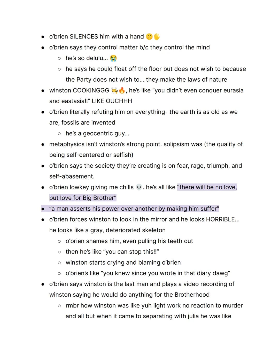 1984 by George Orwell; {Part 3 Notes }
things to know:
→ this is part 3, not part 2 or 1
→ orwell rejected soviet communism
→ the book is ac