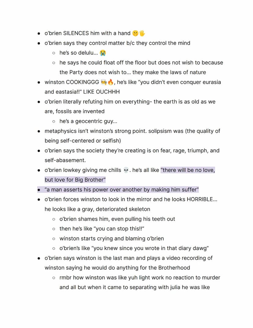 1984 by George Orwell; {Part 3 Notes }
things to know:
→ this is part 3, not part 2 or 1
→ orwell rejected soviet communism
→ the book is ac