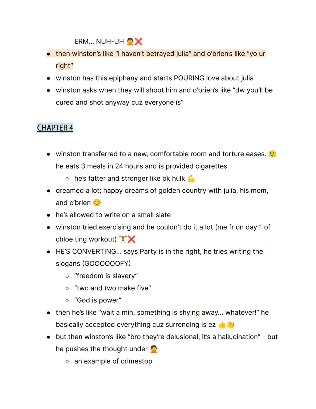 1984 by George Orwell; {Part 3 Notes }
things to know:
→ this is part 3, not part 2 or 1
→ orwell rejected soviet communism
→ the book is ac