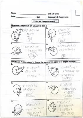 Know Tangent Lines Homework (unit 10:circles) thumbnail