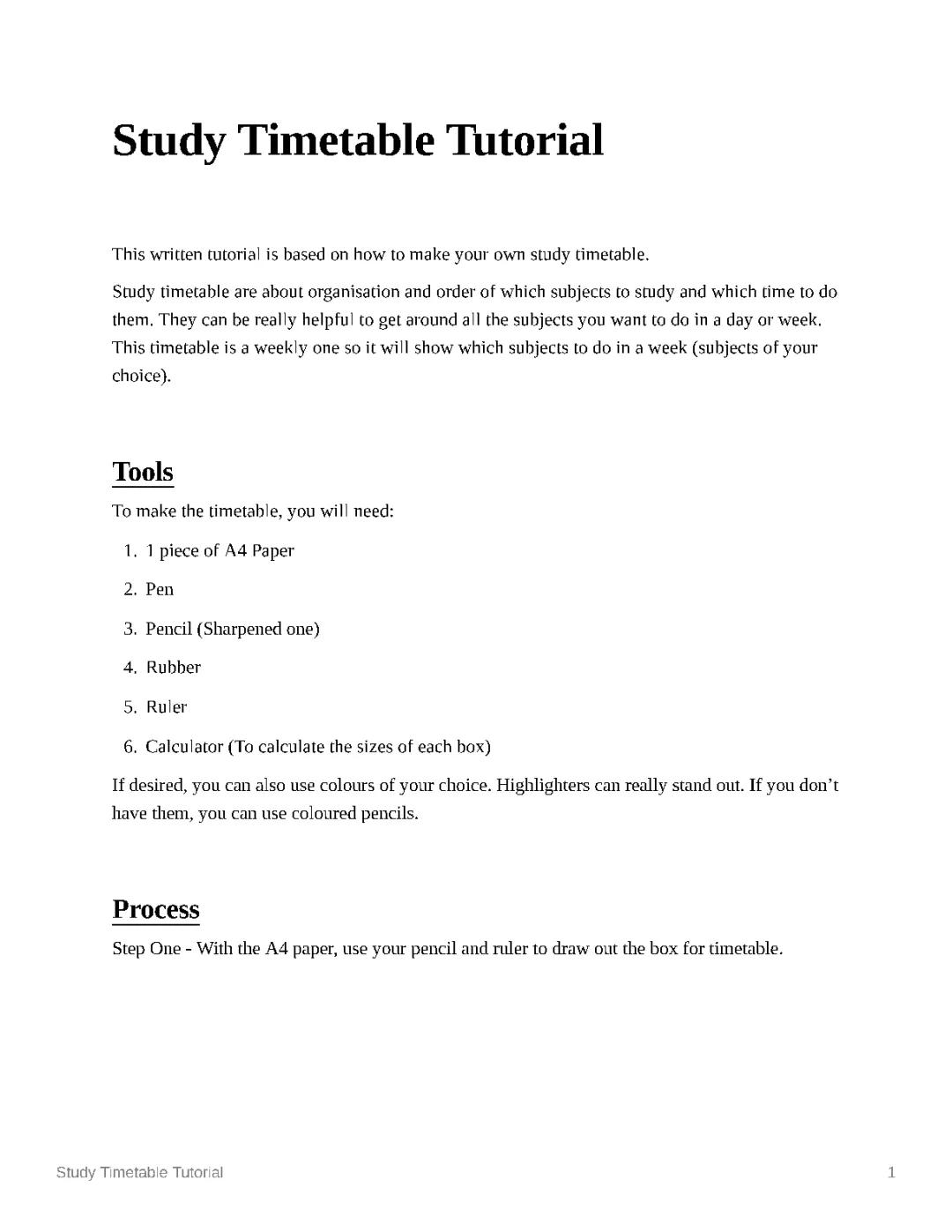 How to Create a Study Timetable for Y9 to Y13 - Free Template & Tips