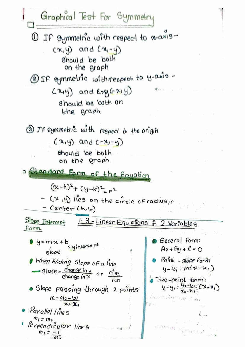 1.1
Pre-Calc
Chapter 1
Functions
[All you need to know]
Rectangular Coordinates
* Distance Formula
√(x₂-x₁)² + (Y₂-4₁) ²
- You can use dista