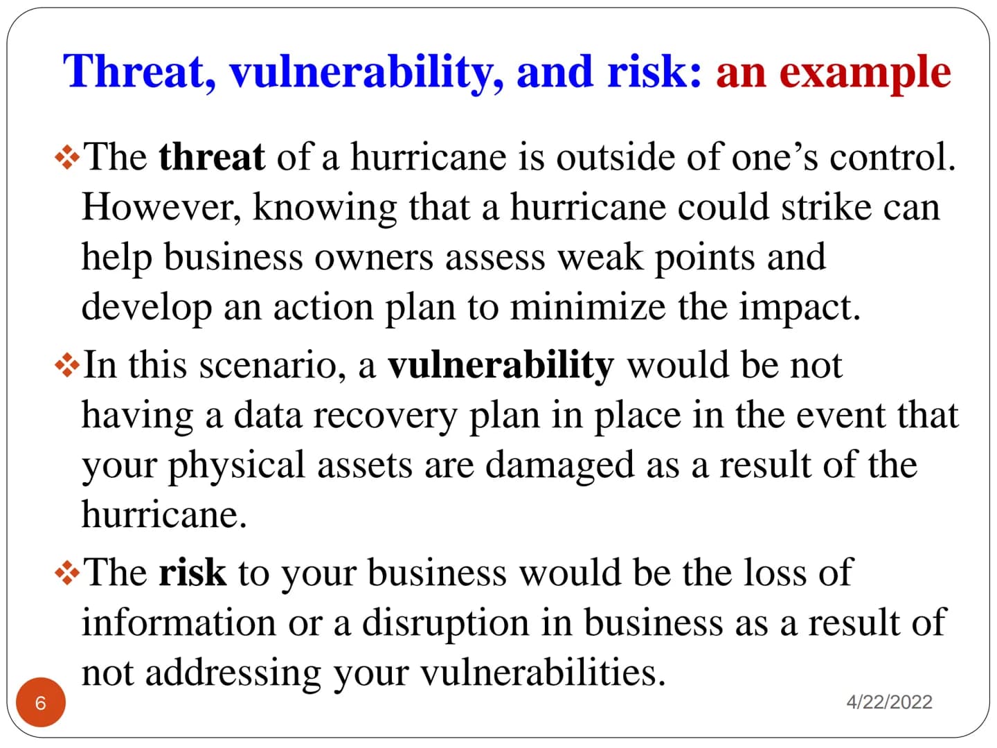 1
IA 121: FOUNDATIONS OF CYBER
SECURITY
LECTURE 01
CYBER SECURITY THREAT
LANDSCAPE
4/22/2022 2
Security Concepts
4/22/2022 What is Computer 