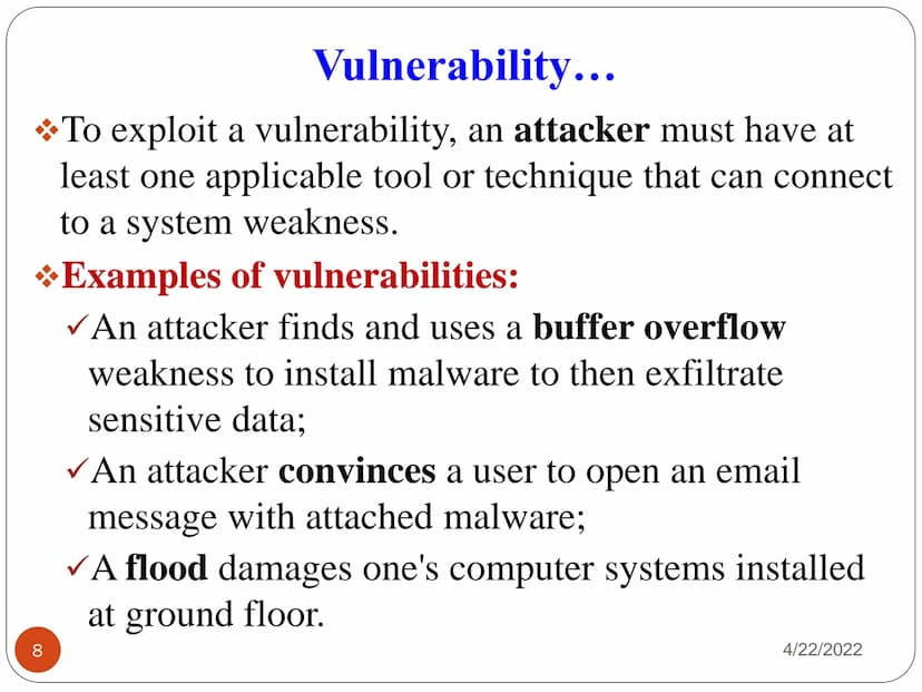 1
IA 121: FOUNDATIONS OF CYBER
SECURITY
LECTURE 01
CYBER SECURITY THREAT
LANDSCAPE
4/22/2022 2
Security Concepts
4/22/2022 What is Computer 