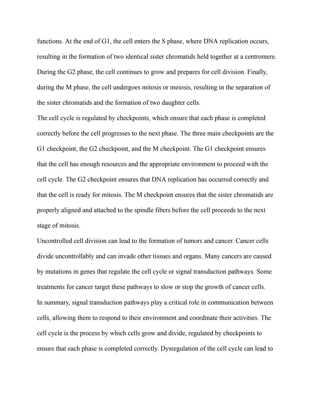 AP Biology Study Guide
V. Cell Communication and Cell Cycle
A. Signal Transduction Pathways
Reception:
1. Signal reception is the first step