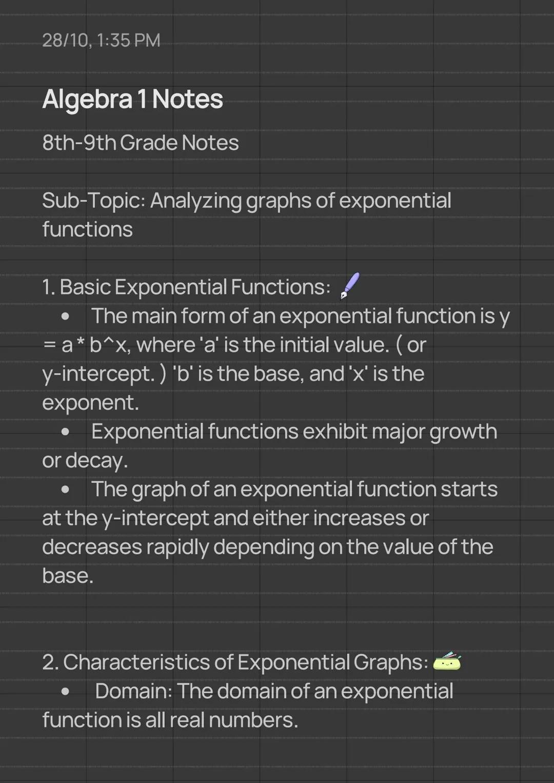 Fun with Exponential Graphs: Easy Algebra 1 Guide for Kids