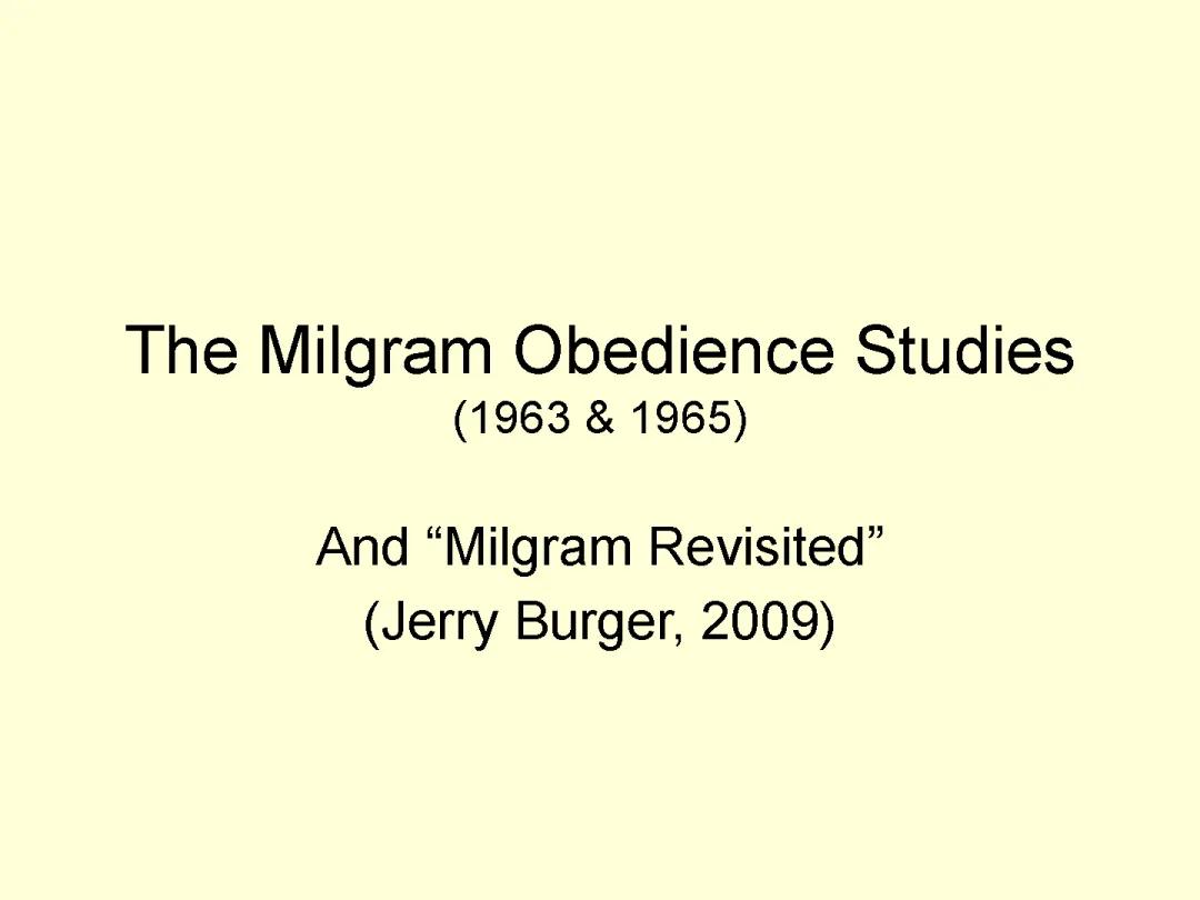 Understanding the Burger (2009) Experiment: A Look at Milgram's Obedience Study