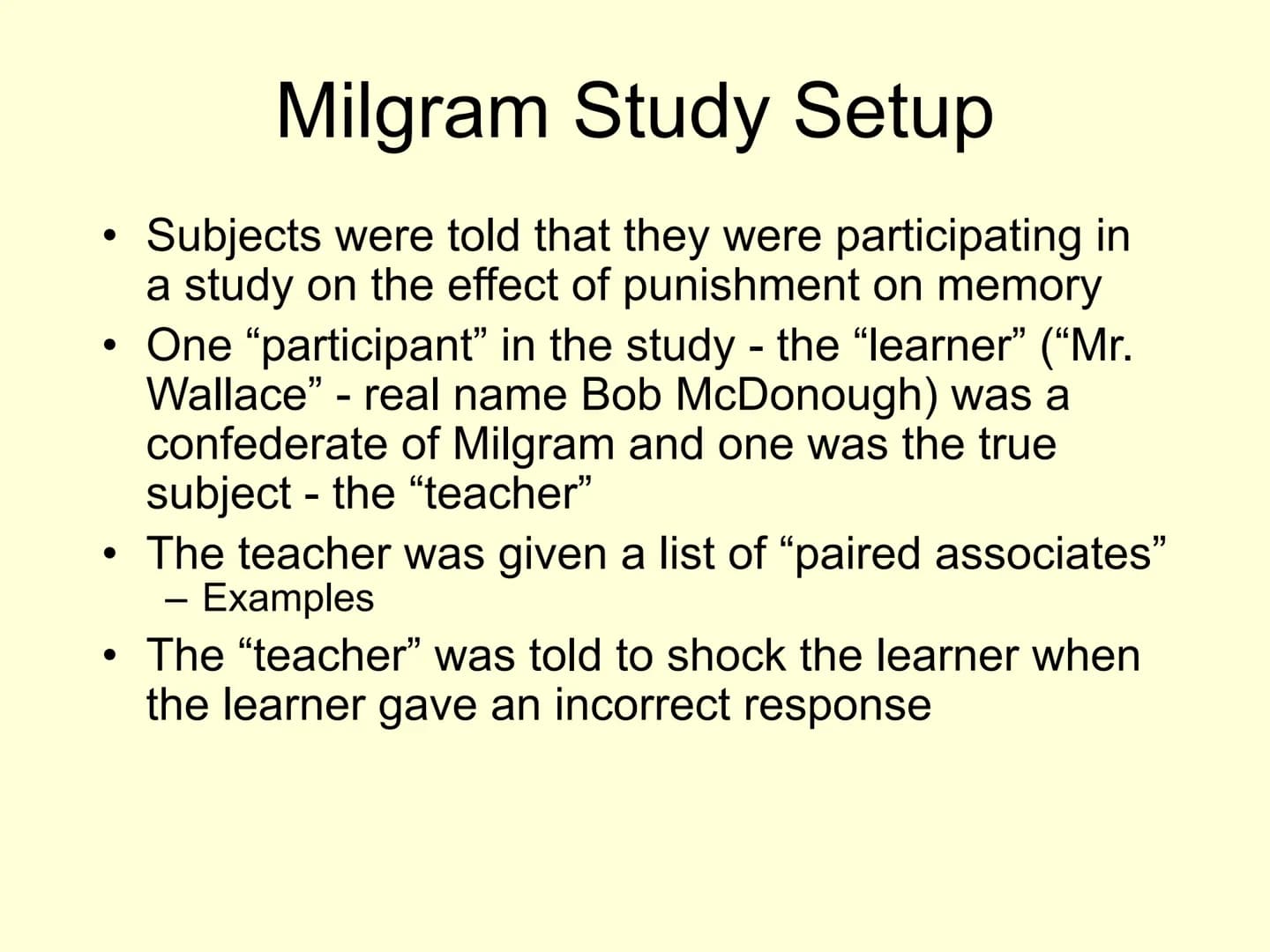 The Milgram Obedience Studies
(1963 & 1965)
And "Milgram Revisited"
(Jerry Burger, 2009) Experimental Question
Under what conditions will pe
