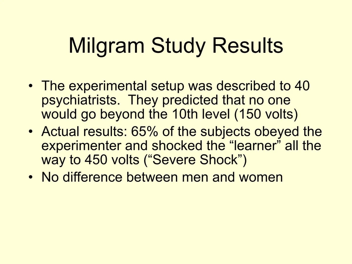 The Milgram Obedience Studies
(1963 & 1965)
And "Milgram Revisited"
(Jerry Burger, 2009) Experimental Question
Under what conditions will pe