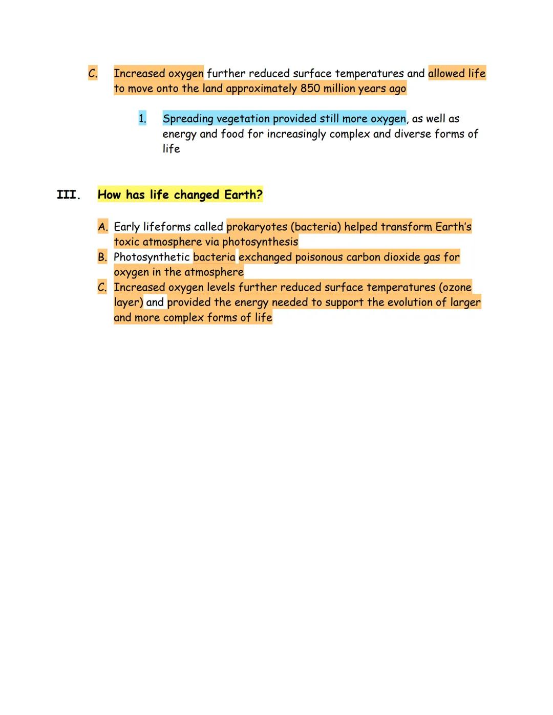 I.
II.
B.
A. Earth's rocky core, the geosphere formed first, approximately 4.5 billion
years ago
C.
How was the Earth formed?
D.
A.
B.
Histo
