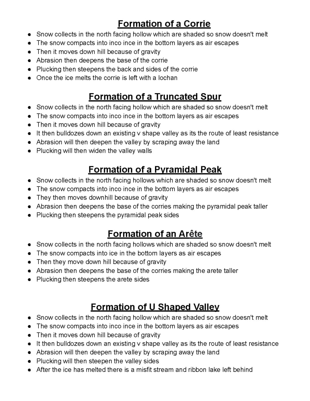 Formation of Glaciated Uplands 