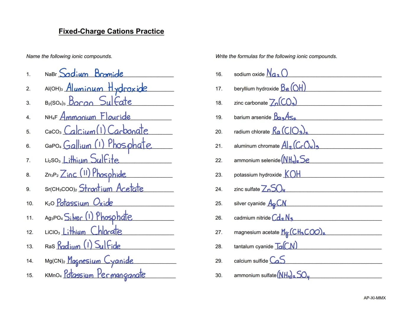 Covalent (or Molecular) Compounds Practice
(i.e., nonmetal-nonmetal combinations)
Write the correct name for each of the following compounds