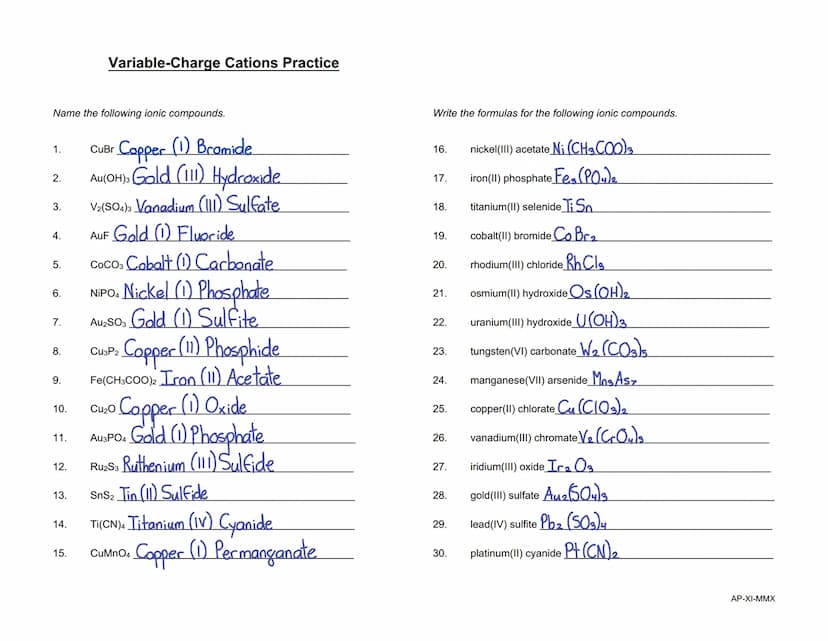 Covalent (or Molecular) Compounds Practice
(i.e., nonmetal-nonmetal combinations)
Write the correct name for each of the following compounds