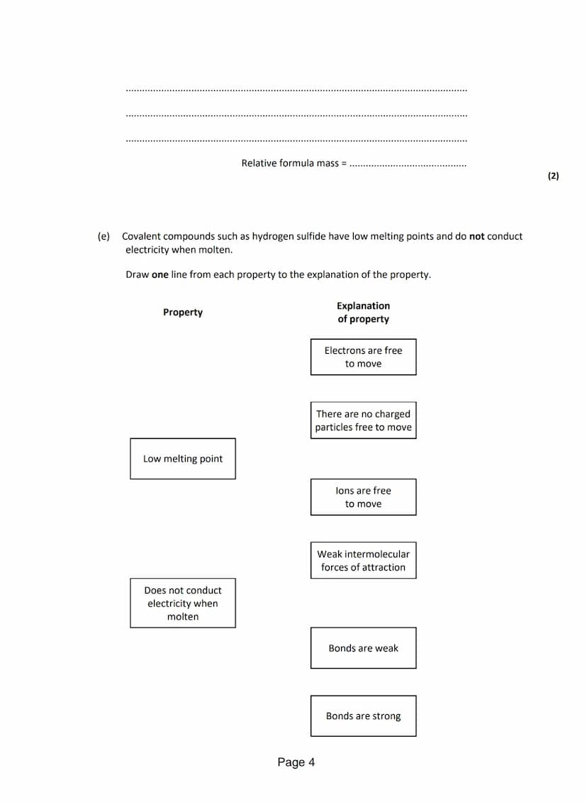 Q1.This question is about different substances and their structures.
(a) Draw one line from each statement to the diagram which shows the st