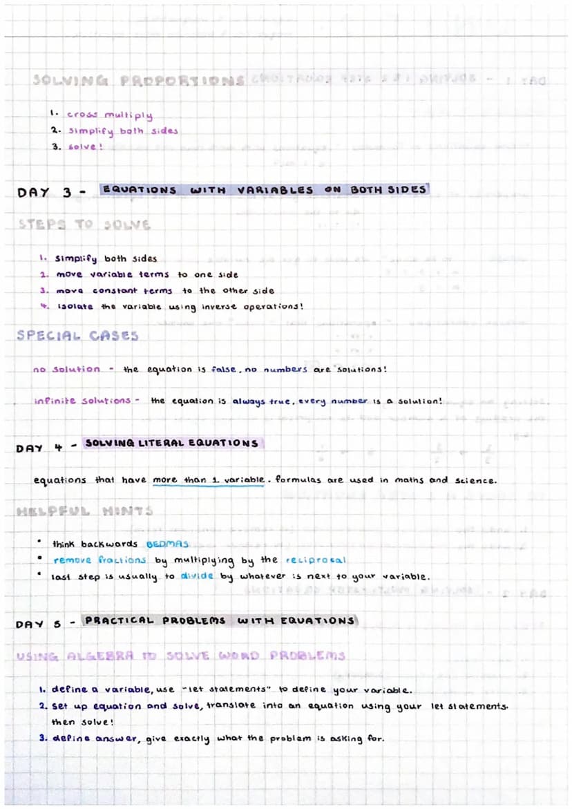 UNIT 2:
equations & inequalities
inequalities & absolute value equations
DAY I
-
SOLVING 1 & 2 STEP EQUATIONS
ULARY
literal equations or for