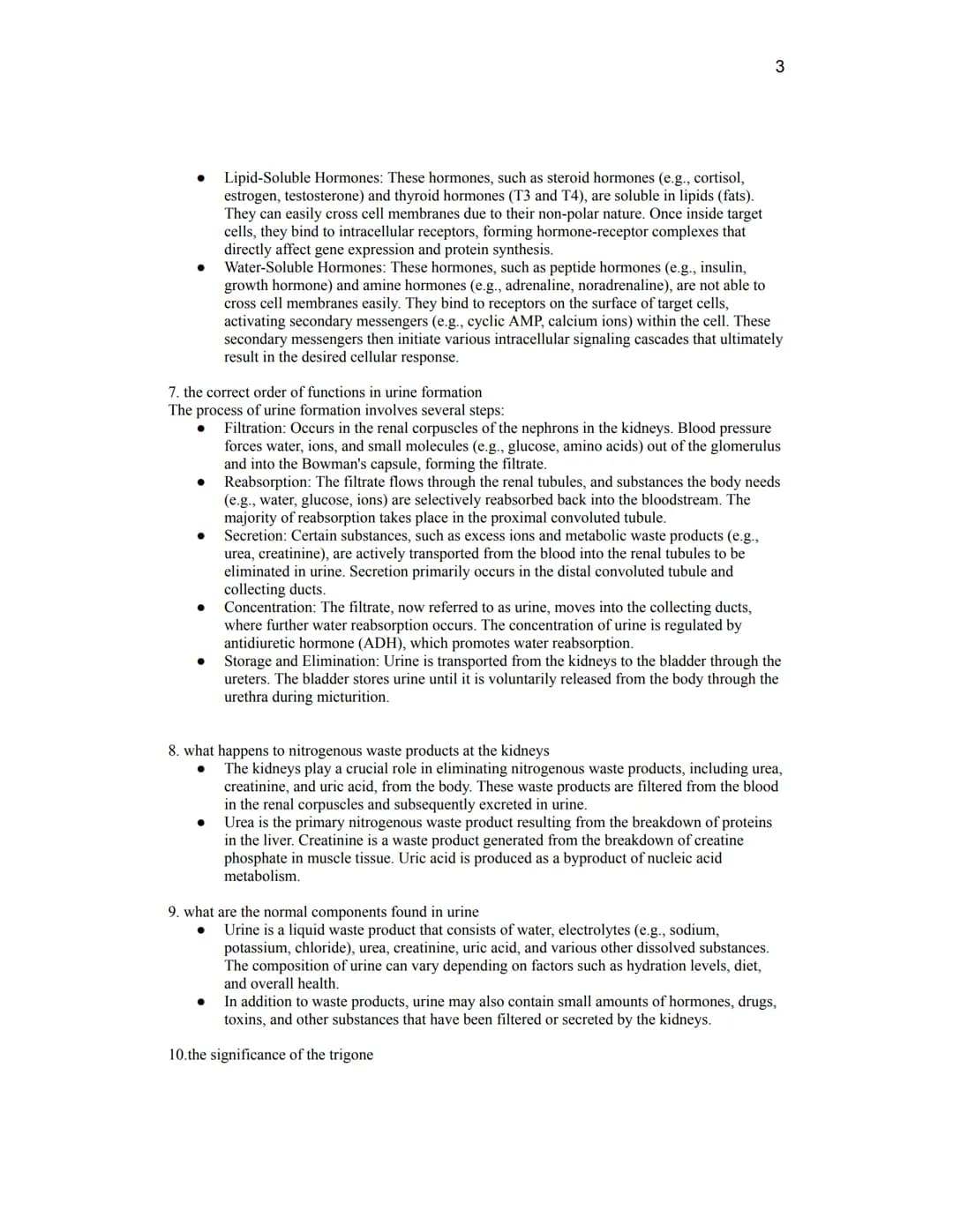 Unit Ten Summative Quiz Review- Endocrine and Urinary Systems
15 questions, 3 points each
Open resource (just like all past summative quizze