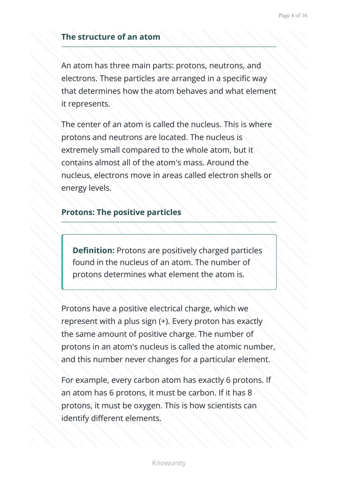 Atoms, elements, and compounds: Structure of the
atom
Understanding atomic structure and how
atoms form elements and compounds
What you will
