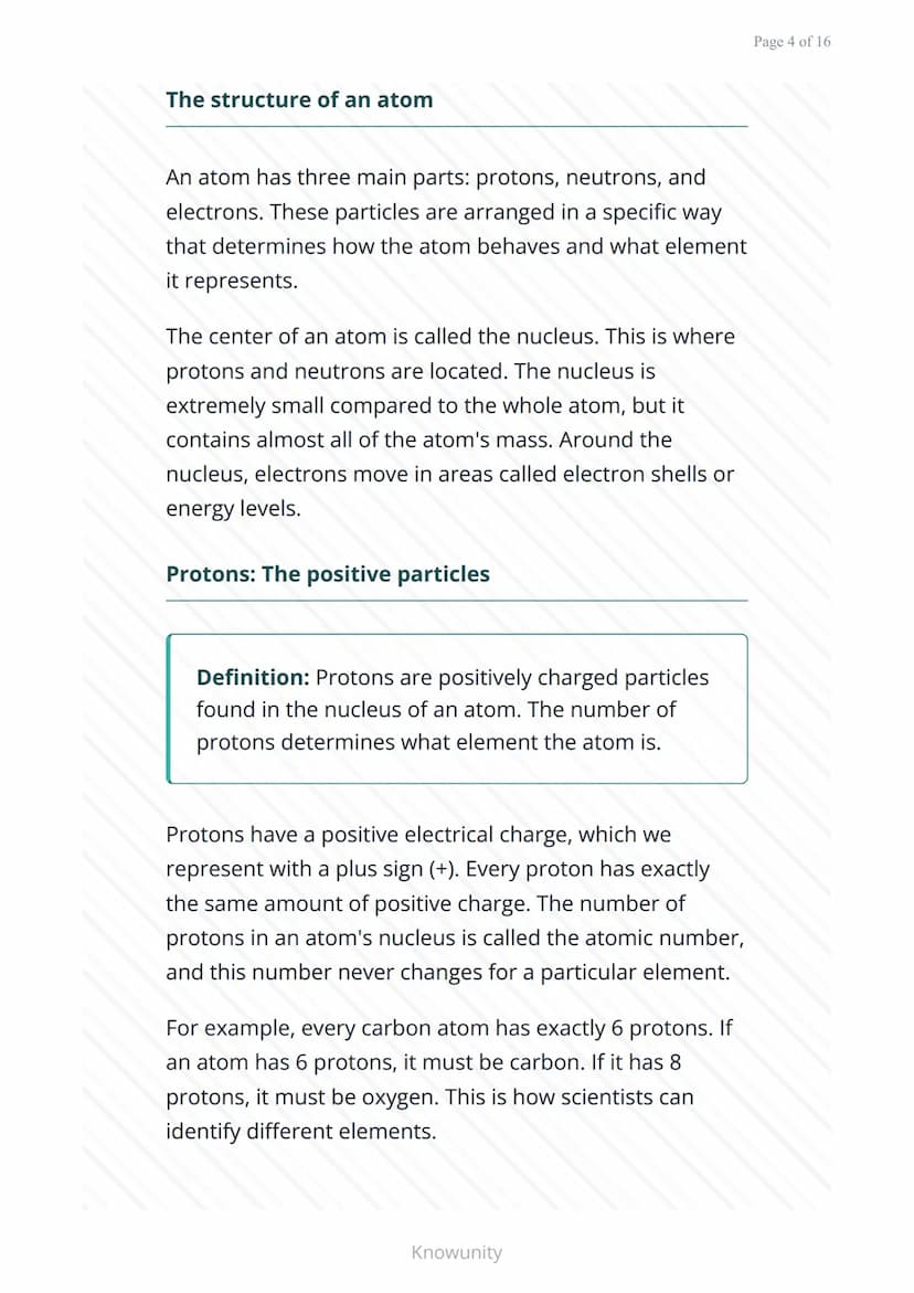 Atoms, elements, and compounds: Structure of the
atom
Understanding atomic structure and how
atoms form elements and compounds
What you will