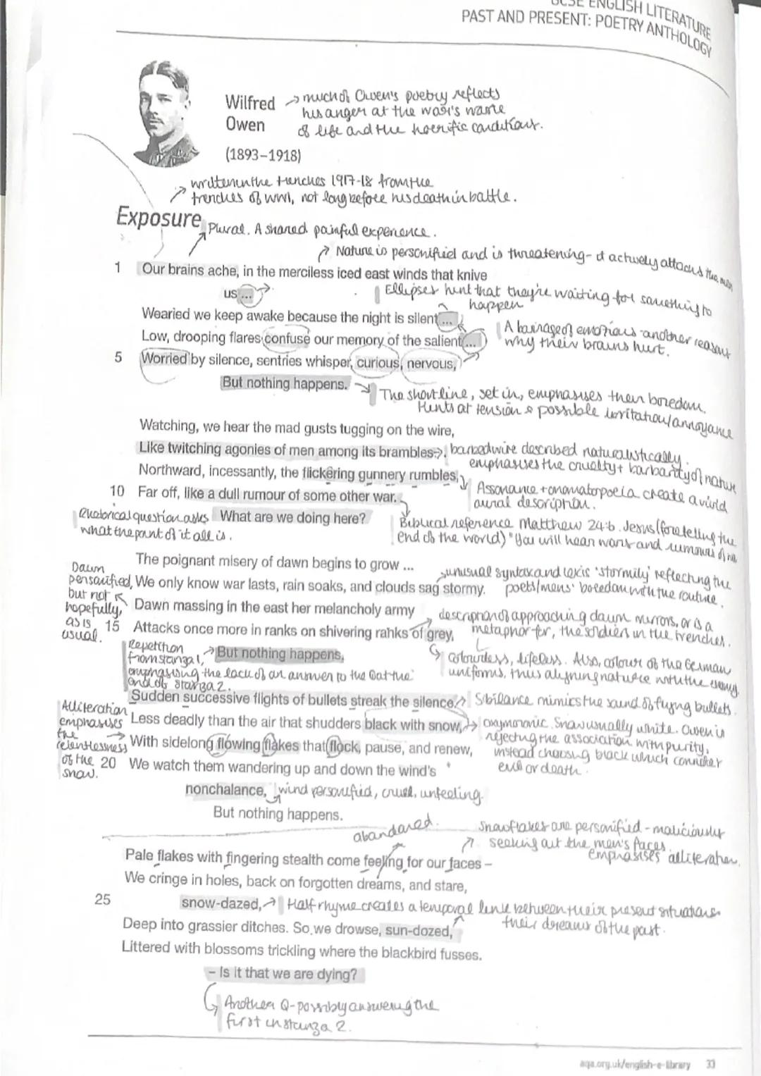 Wilfred
Owen
1
25
much of Owen's poetry reflects
his anger at the wast's warte
of life and the horrific conditions.
(1893-1918)
written in t