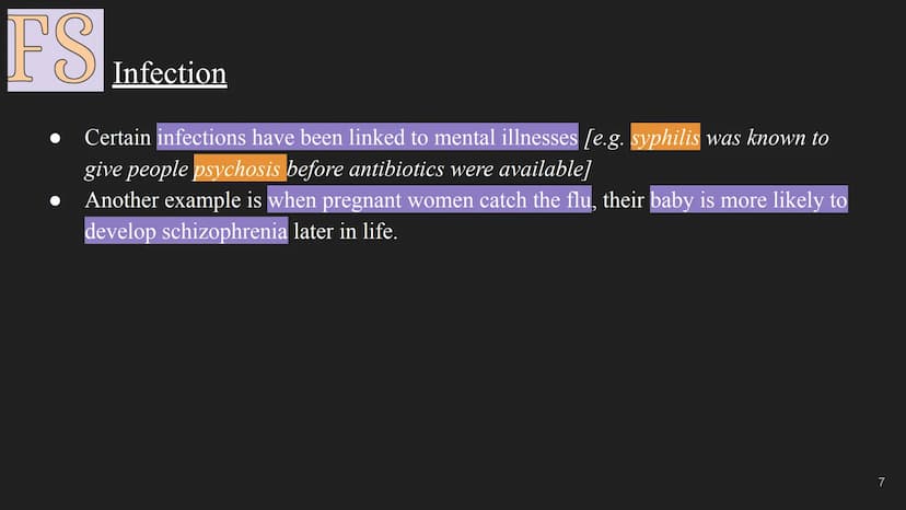 FS
The Biological Approach
1 FS
Assumption:
All human behaviour has a physical biological cause, this includes
abnormal behaviour and mental