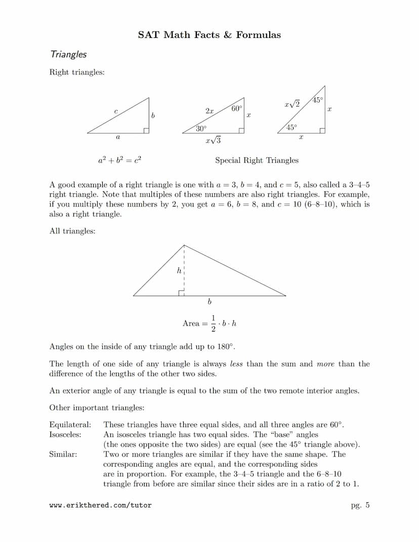 Numbers, Sequences, Factors
Integers:
Reals:
Order Of Operations:
Arithmetic Sequences:
Geometric Sequences:
Prime Factorization:
SAT Math F