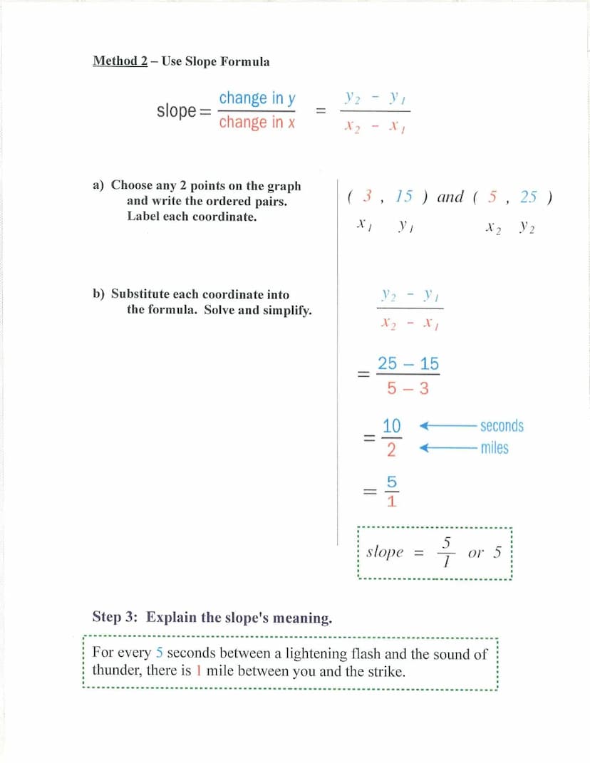 Slope
Slope the rate of change between any 2 points on a line
(the steepness of a line)
y
-8-
-7-
-6-
87654321
·3+∞-
-2
-1-
asu
slope
Slope
