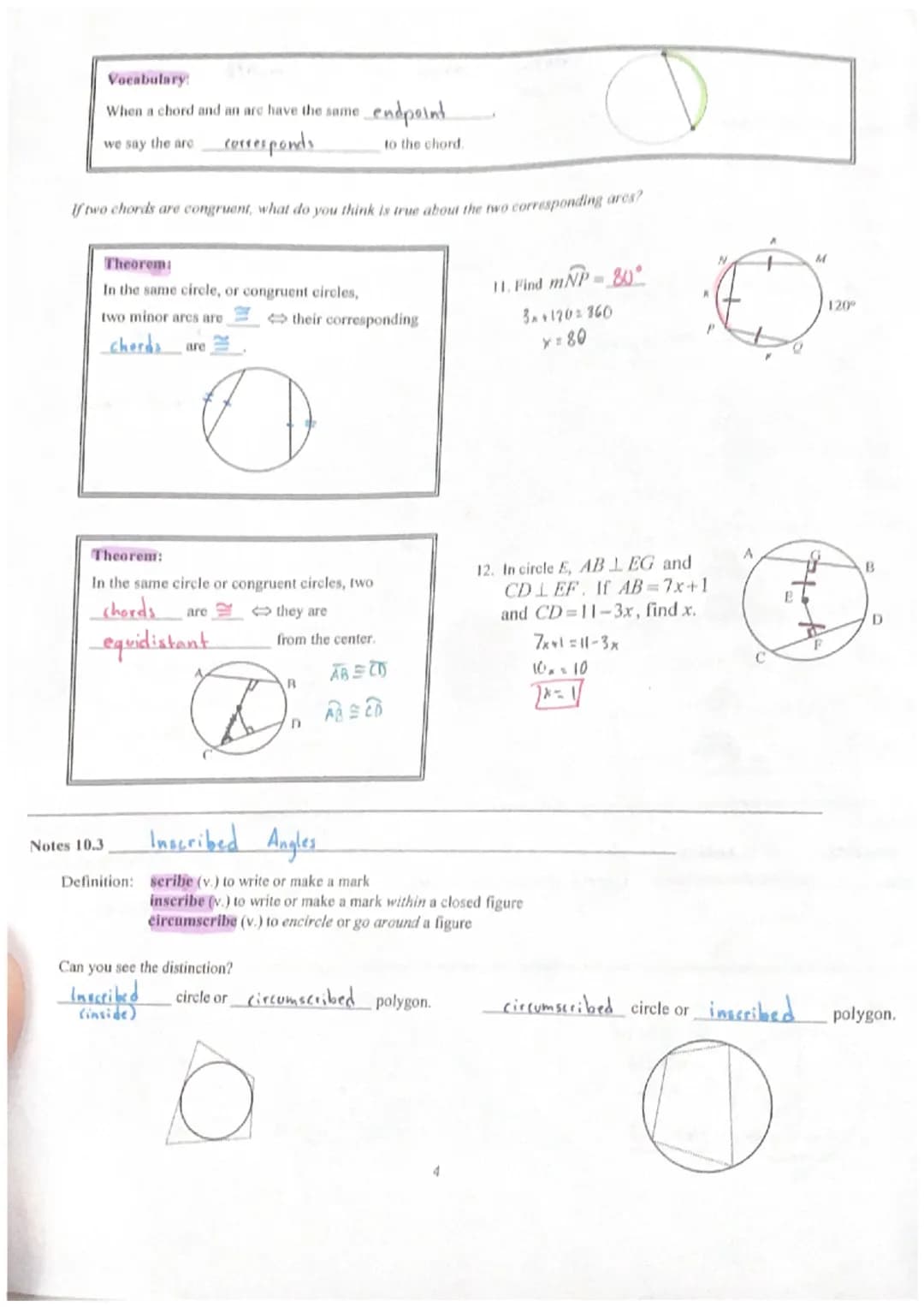 Fun Circle Notes & Theorems for Kids: Easy PDF Worksheets