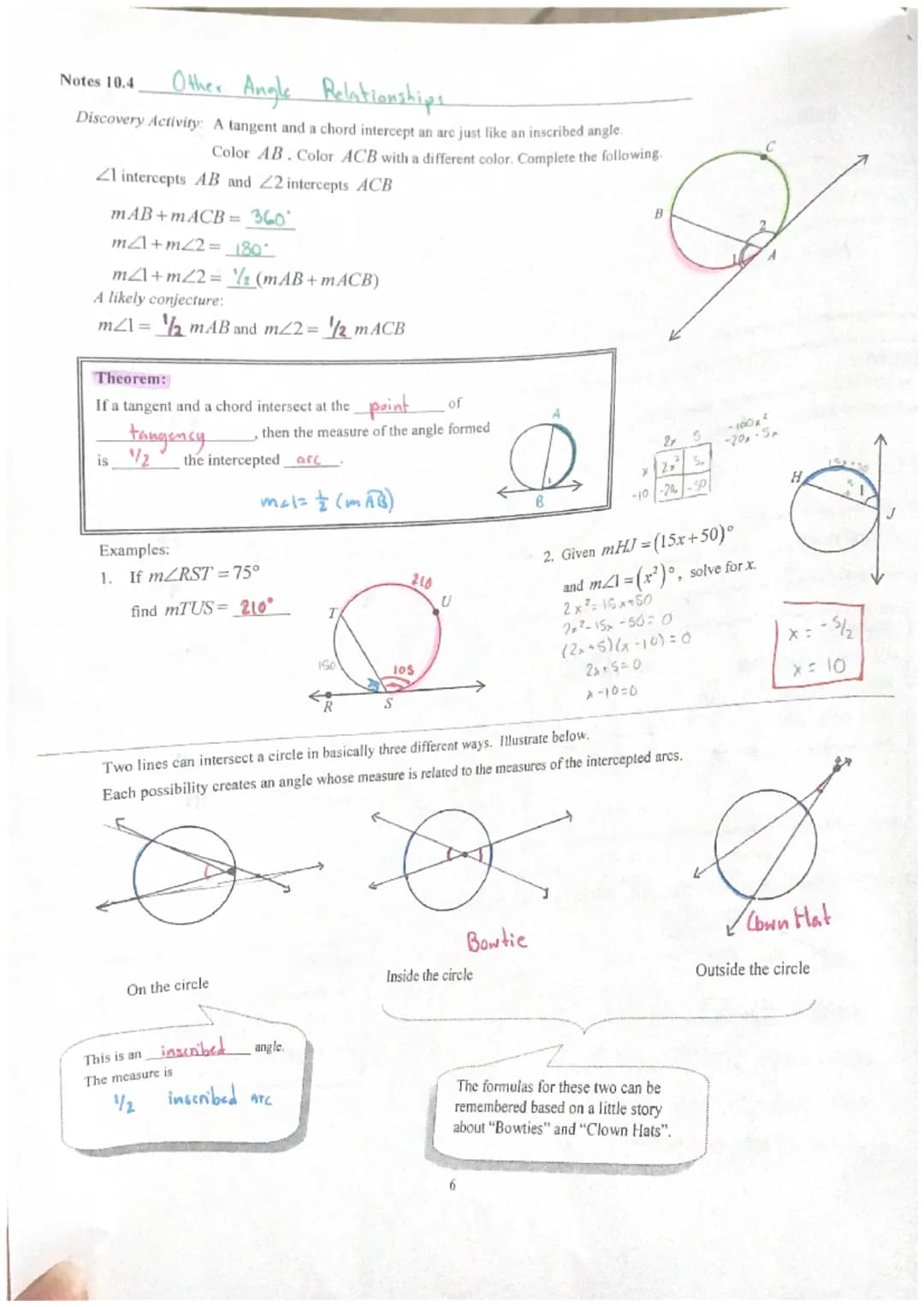 Fun Circle Notes & Theorems for Kids: Easy PDF Worksheets
