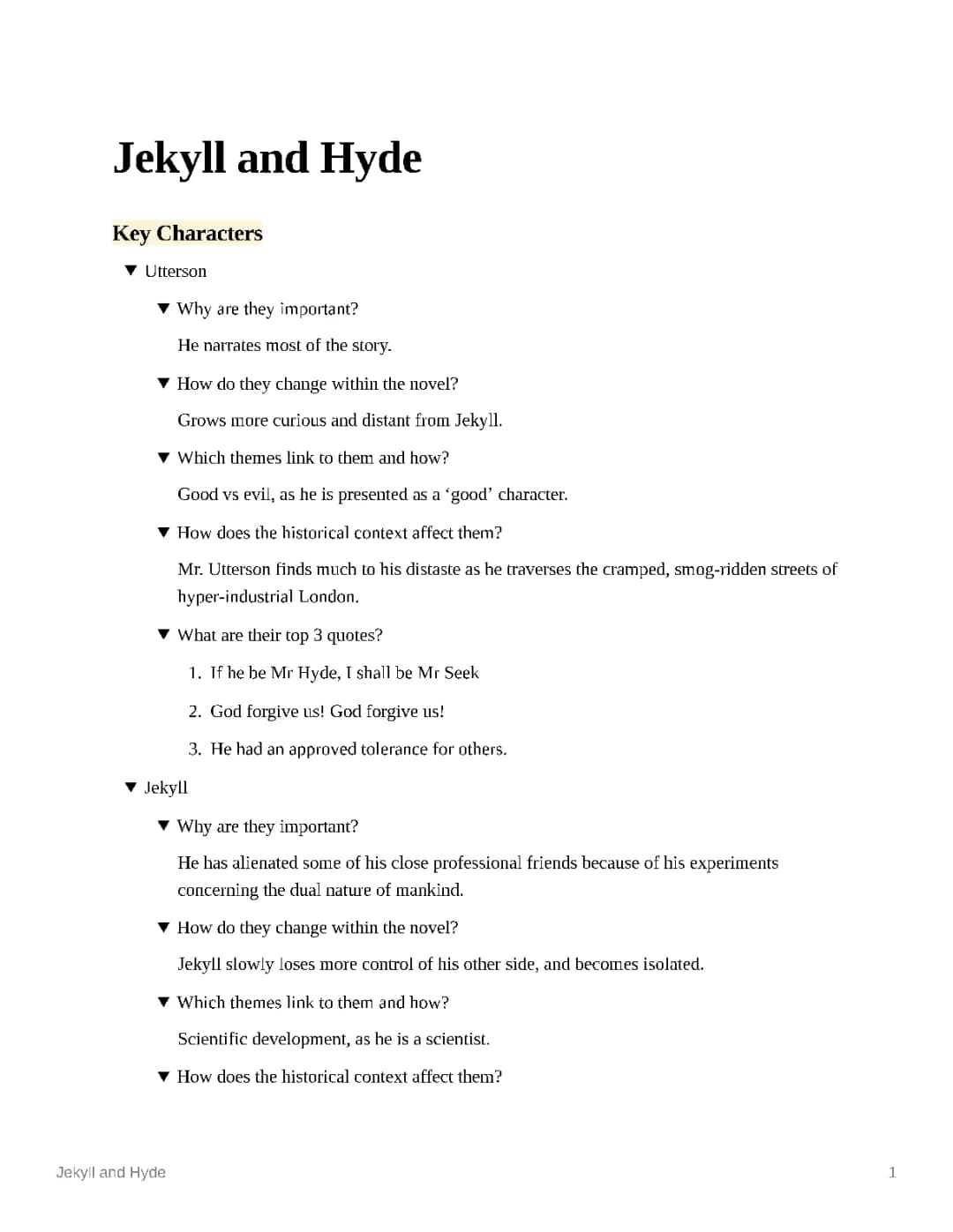 Jekyll and Hyde