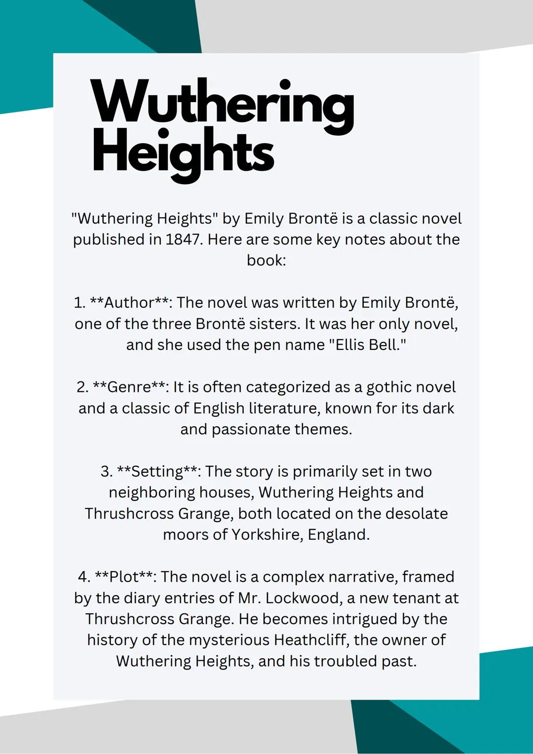 Wuthering Heights by Emily Bronte