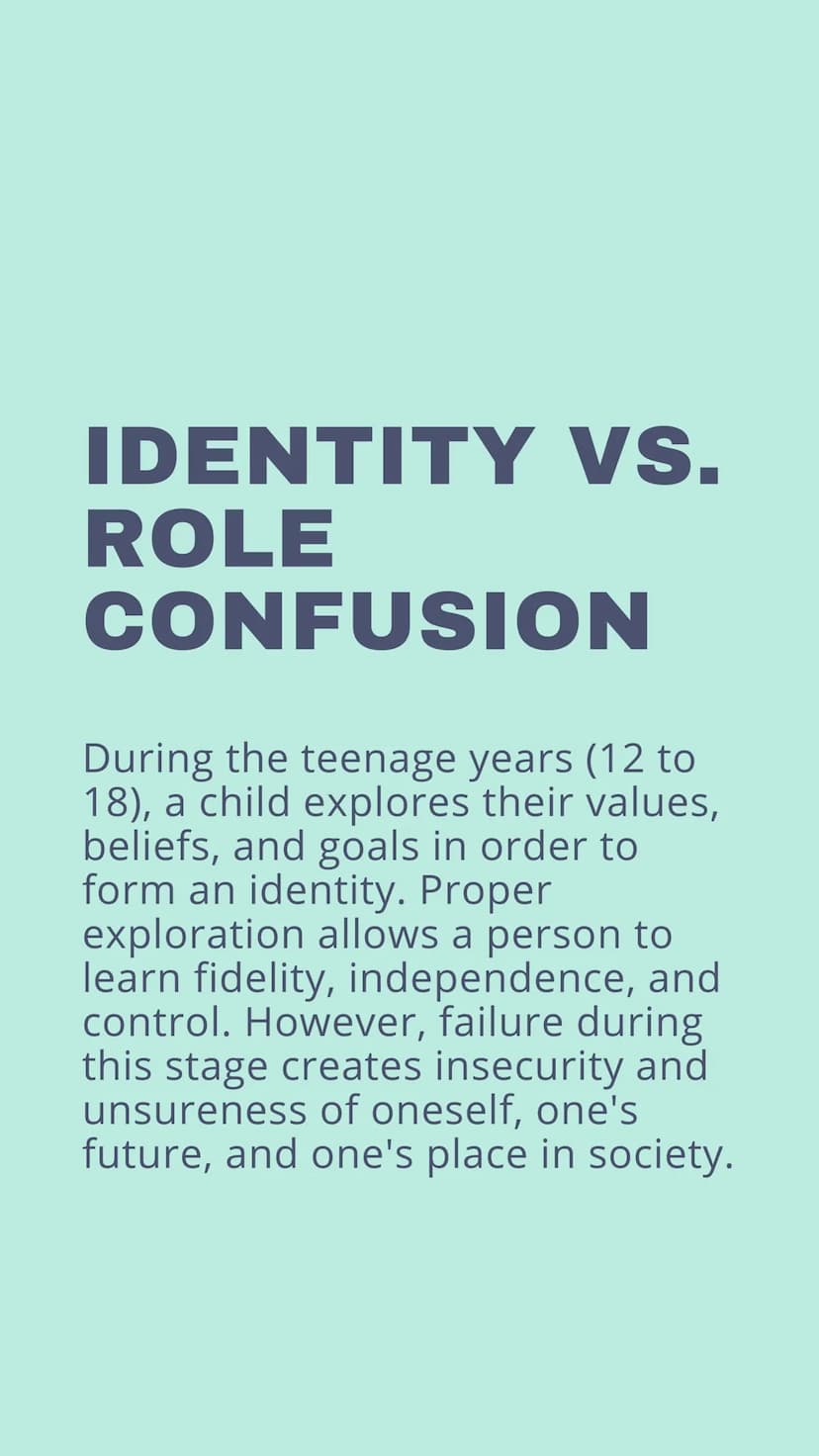 ERIK ERIKSON'S
STAGES OF
PSYCHOSOCIAL
DEVELOPMENT
MA 90
00
TRUST VS.
UNTRUST
con
ho
During the first 18 months of life,
a child may or may n