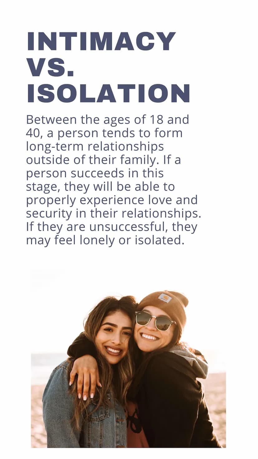 ERIK ERIKSON'S
STAGES OF
PSYCHOSOCIAL
DEVELOPMENT
MA 90
00
TRUST VS.
UNTRUST
con
ho
During the first 18 months of life,
a child may or may n