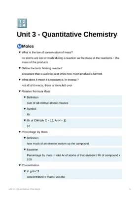 Know GCSE Quantitative Chemistry Active Recall thumbnail