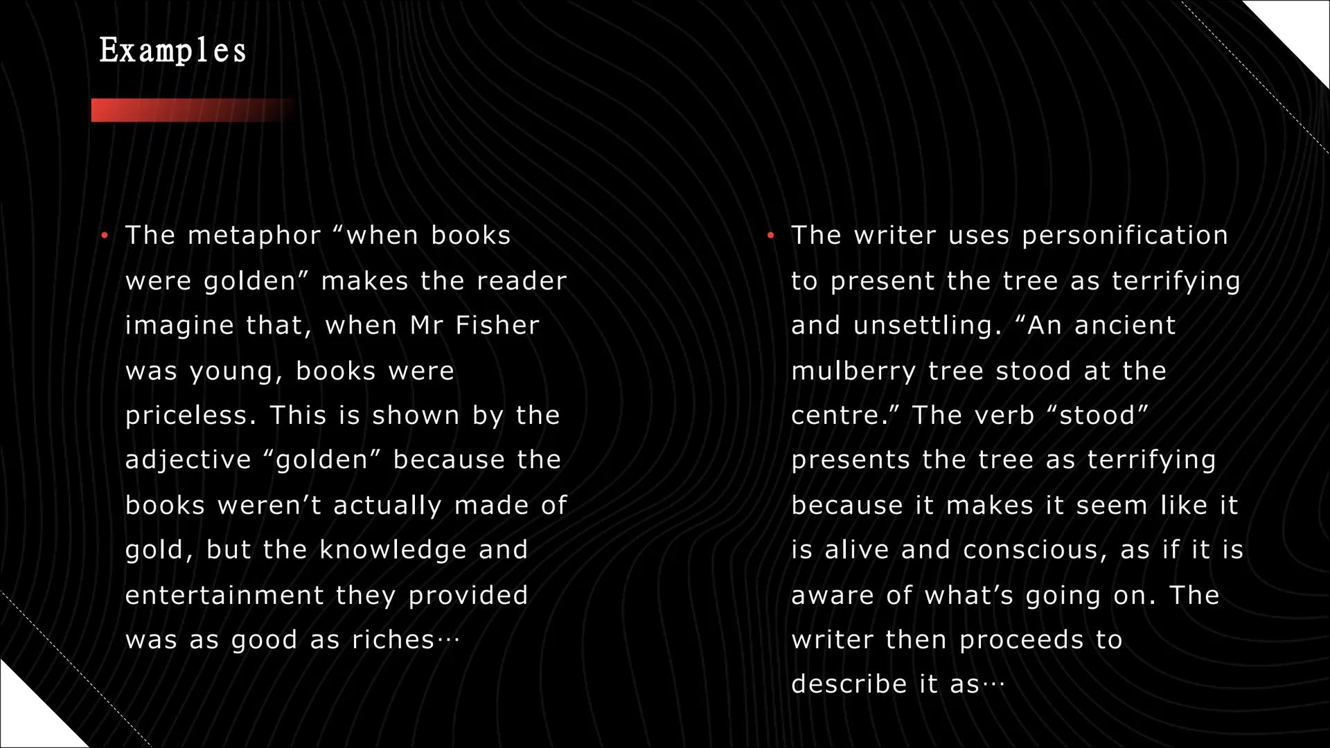 Improving your
quote analysis
A SHORT PRESENTATION ON HOW TO IMPROVE YOUR QUOTE ANALYSIS Read exemplar pieces
A lot of exemplar pieces are w