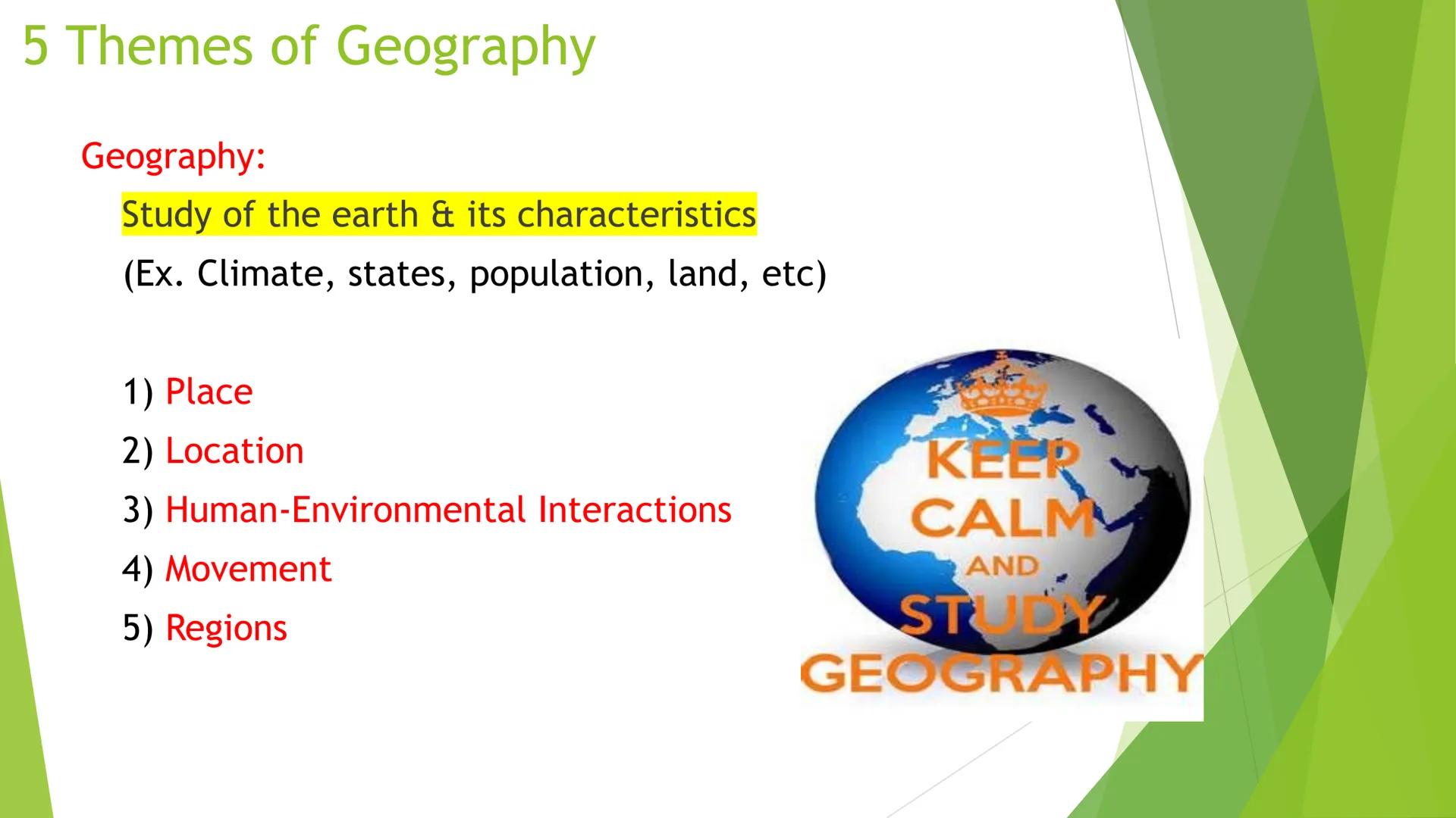 Physical Map of the World, April 2004
World Geography
ancarti
Geography
5 Themes of Geography Pacific
Ocean
World Continents and Oceans
Nort